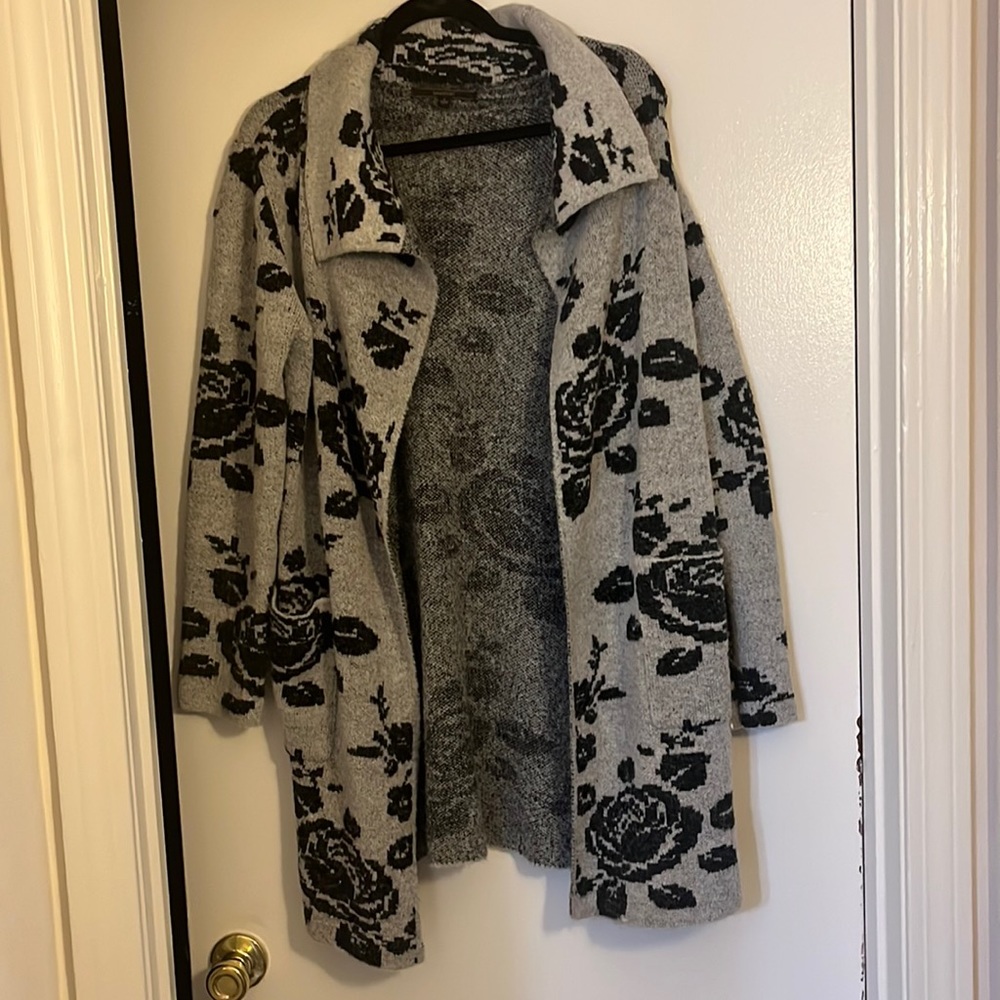 Rose Print Cardigan